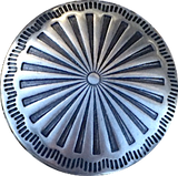 Agave Flower STERLING Tiny 1/2" Southwest Button Shank Back #SW-421