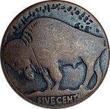 Buffalo Nickel Small Replica Brass Metal 5/8" / 15mm, Shank Back, #FJ-151