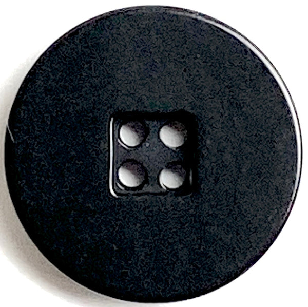 Black 4 Recessed Holes 11/16"/18mm Corozo 'Windowpane' Button Tagua, Pack of 4, #SK-479