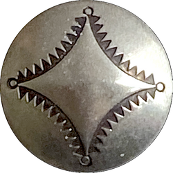 Four Corners Silver Concho Button 5/8" # WN13