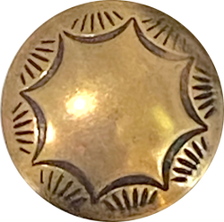 Tiny Morning Star Shiny Brass 1/2" Concho Button    # WN22B