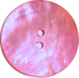 Pink Shiny Large Agoya Shell 1-1/8" 2-hole 28mm, Sold Per Button, # SK-1237