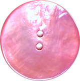 Pink Shiny Large Agoya Shell 1-1/8" 2-hole 28mm, Sold Per Button, # SK-1237