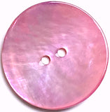 Pink Shiny Large Agoya Shell 1-1/8" 2-hole 28mm, Sold Per Button, # SK-1237