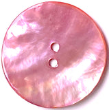 Pink Shiny Large Agoya Shell 1-1/8" 2-hole 28mm, Sold Per Button, # SK-1237