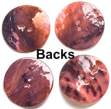 Pink Shiny Large Agoya Shell 1-1/8" 2-hole 28mm, Sold Per Button, # SK-1237