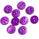 SALE 3/8" Tiny Purple River Shell 2-hole Button, Pack of TEN  #SK-2250