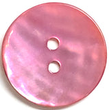 Pink Shiny Agoya Shell 13/16" 2-hole 20mm, Per Button  # SK-1238