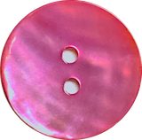 Re-Stocked, Pink Shiny Agoya Shell 5/8" 2-hole 15mm, Per Button, # SK-1239