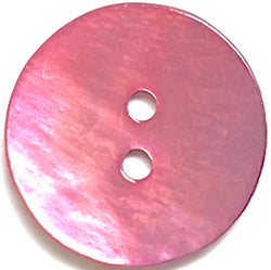 Pink Shiny Agoya Shell 5/8" 2-hole 15mm, Per Button, # SK-1239