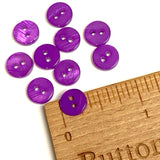 SALE 3/8" Tiny Purple River Shell 2-hole Button, Pack of TEN  #SK-2250