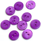 SALE 3/8" Tiny Purple River Shell 2-hole Button, Pack of TEN  #SK-2250