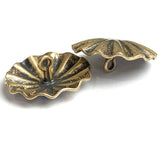 Re-Stocked, Santa Fe Daisy Brass Repousse 1" Scallop-Edge, Shank Back Button # SW-248