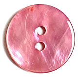 Pink Shiny Agoya Shell 9/16" 2-hole 15mm, Per Button, # SK-1239