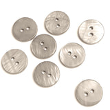 Light Gray-Taupe River Shell 5/8" 2-hole Button, Pack of 12  #SK-1788-Light Gray-Taupe