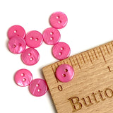 SALE, 3/8" Pink River Shell 2-hole Button, Pack of 10, #SK-2251