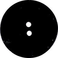 Re-Stocked, Black Shiny 1" Pearl Shell 26mm 2-hole Button, #D-095