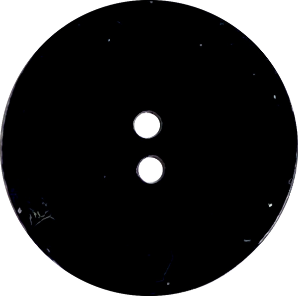 Re-Stocked, Black Shiny 1" Pearl Shell 26mm 2-hole Button, #D-095