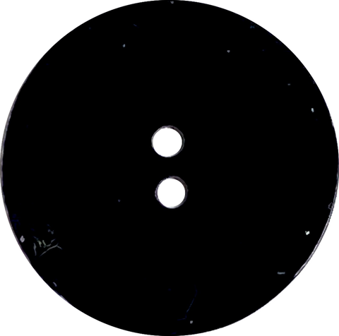 Re-Stocked, Black Shiny 1" Pearl Shell 26mm 2-hole Button, #D-095