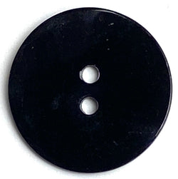 Black Shiny Pearl Shell 13/16" / 20mm 2-hole Button, Per Button #699-D