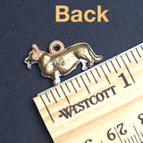 Corgi Charm, 3/4" Handpainted Metal Dog Charm, by Susan Clarke  #SC-1381
