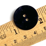 Black Shiny Pearl Shell 7/8" / 23mm 2-hole Button, Per Button #386-D