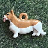 Corgi Charm, 3/4" Handpainted Metal Dog Charm, by Susan Clarke  #SC-1381