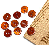 Copper 3/8" River Shell  2-hole Button, Pack of 10, #SK-2242
