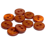 Copper 3/8" River Shell  2-hole Button, Pack of 10, #SK-2242