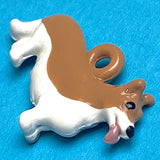Corgi Charm, 3/4" Handpainted Metal Dog Charm, by Susan Clarke  #SC-1381
