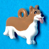 Corgi Charm, 3/4" Handpainted Metal Dog Charm, by Susan Clarke  #SC-1381