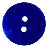 Shiny Dark Cobalt Blue 11/16" Pearl Shell 18mm 2-hole Button, Per Button #902-D