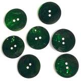 Dark Emerald Green 7/8" -15/16" Shiny Pearl Shell 2-hole 23mm Per Button, #482-D