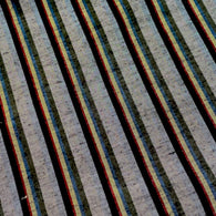 Running Low, Charcoal Yarn-Dyed Black Slubby Stripe, Vintage Kimono Silk from Japan By the Yard  #612