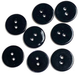 5/8" Black River Shell 2-hole Button, Pack of 8  #SK-1791