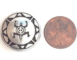 SALE, Pewter Southwest Turtle Button 7/8"   #DN-231