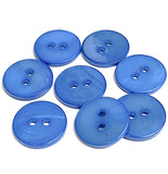 Re-stocked SALE, Bright Blue River Shell 5/8" 2-hole Button, Pack of 8  #SK-1777