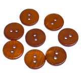 Brown River Shell 5/8" 2-Hole Button, Slightly Coppery, Pack of 8  #SK-1769-BR