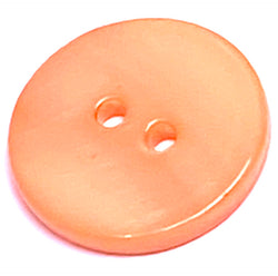 Orange Peach River Shell 11/16" 2-hole 18mm Button, Per Button, #SK-1794