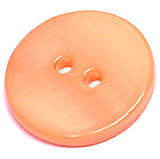 Orange Peach River Shell 11/16" 2-hole 18mm Button, Per Button, #SK-1794