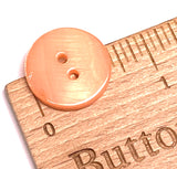 Orange Peach River Shell 11/16" 2-hole 18mm Button, Per Button, #SK-1794