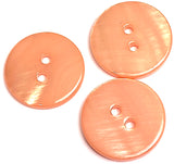 Orange Peach River Shell 5/8" 2-hole Button, Pack of 8  #SK-1770