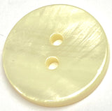 Pastel Yellow River Shell 11/16" Iridescent 2-hole, 18mm, Per Button, #SK-1796
