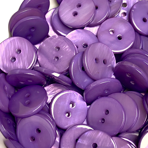 BULK DEAL, OVERSTOCK, Less Bright Purple River Shell 5/8" 2-hole Button, Pack of FIFTY   #SK-1779-522-50