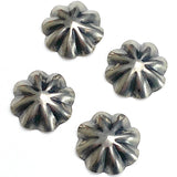 3/4" Repousse 8 Petals, Nickel Silver Shank Back Southwest Button 19mm  #SW-425