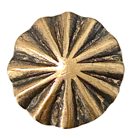 Fluted Brass "Santa Fe Daisy" Repousse Concho 3/4" with Chicago Screw Back #SW-38