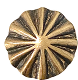 Fluted Brass "Santa Fe Daisy" Repousse Concho 3/4" with Chicago Screw Back #SW-38