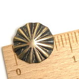 Fluted Brass "Santa Fe Daisy" Repousse Concho 3/4" with Chicago Screw Back #SW-38
