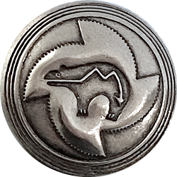 Re-Stocked, Spirit Bear 7/8" Southwest Button 22mm, Shank Back   #SW-61