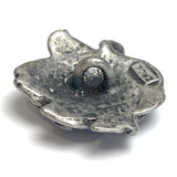 Re-stocked: Pewter Rose Button 1" / 25mm Shank Back Made in USA #SW-263